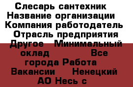 Слесарь-сантехник › Название организации ­ Компания-работодатель › Отрасль предприятия ­ Другое › Минимальный оклад ­ 20 000 - Все города Работа » Вакансии   . Ненецкий АО,Несь с.